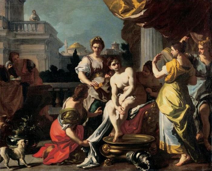 Francesco Solimena Bathseba im Bade oil painting image